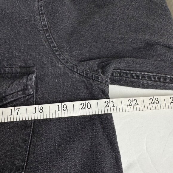 Levi's Pearl Snap Denim Shirt Black Long Sleeve Western Casual Women's Size Lg - Picture 8 of 9